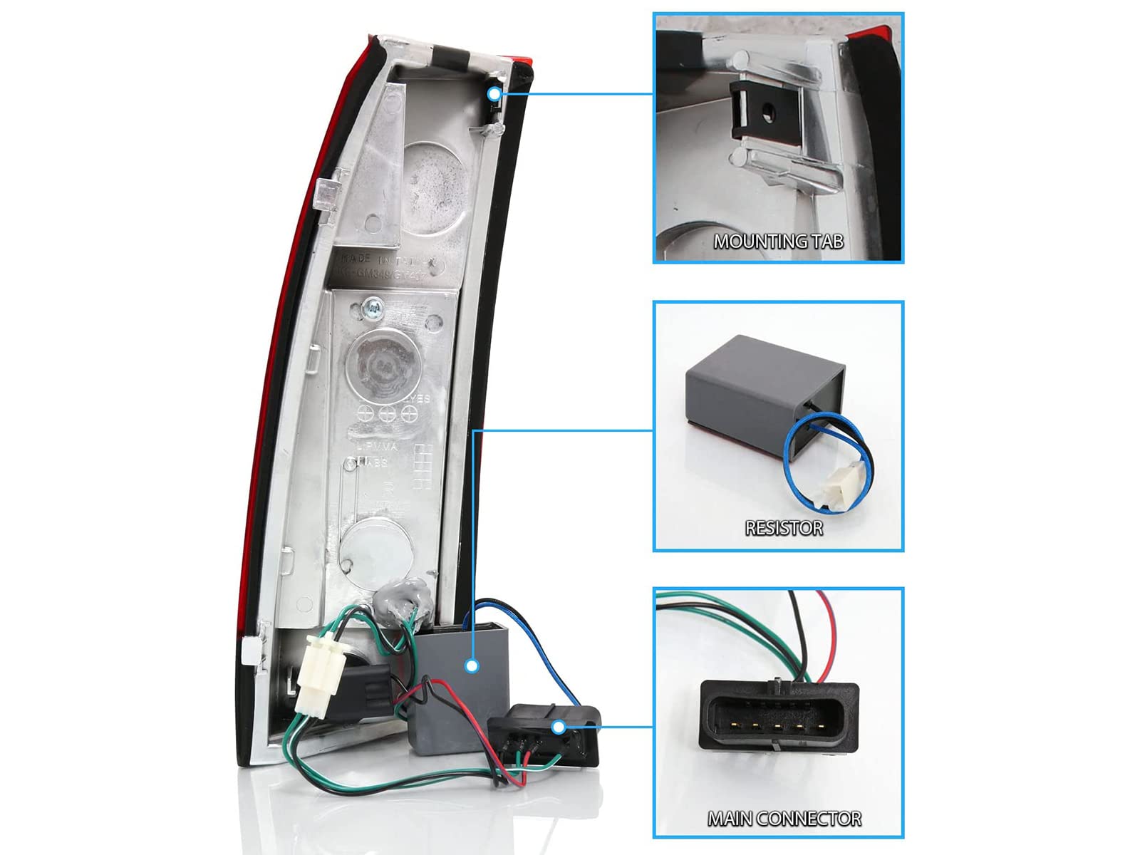 Amazon | SPPC レッド/クリア LED テールライト アセンブリセット